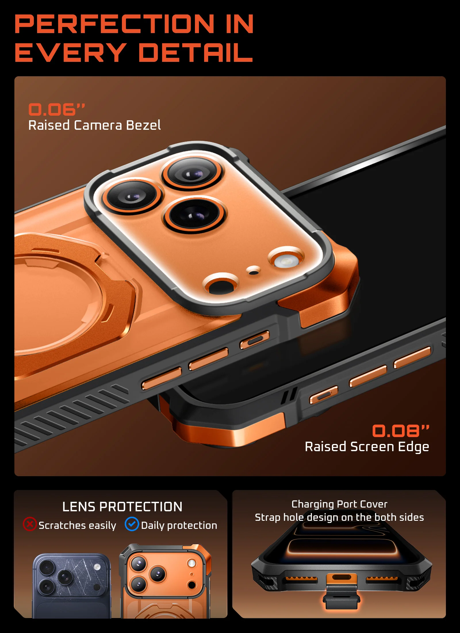 UB GRIP Series iPhone 17 Pro Max MagSafe Camera Control Button Phone Case - Coral - Image 7