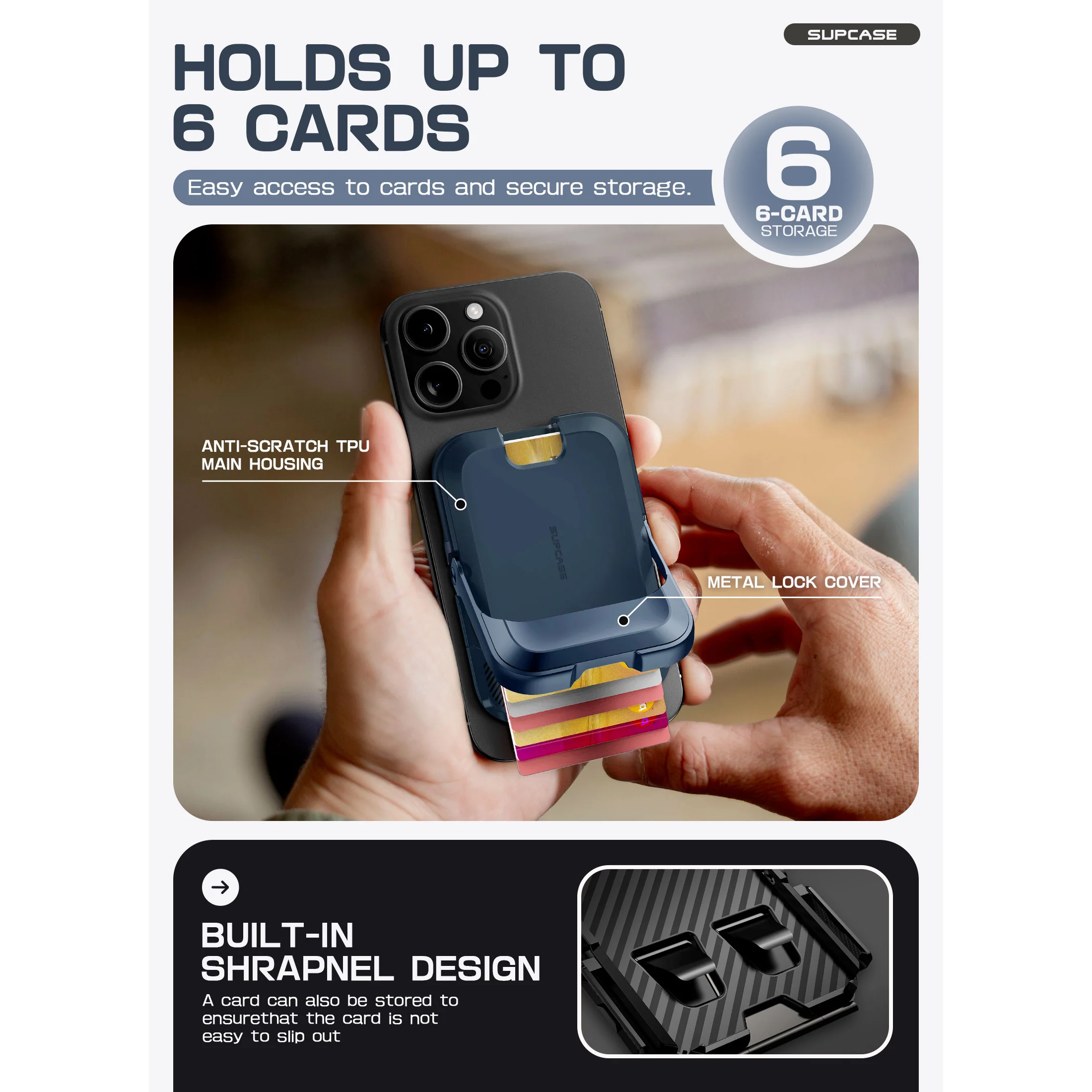 UB Mag Vault Magnetic Wallet with Stand - Blue - Image 12