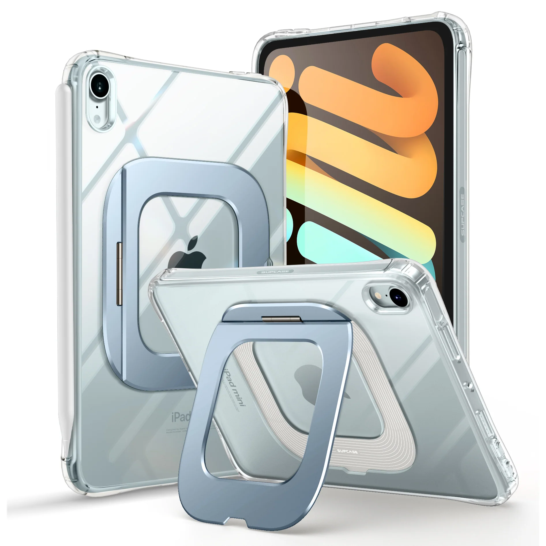 UB Prism Slim Clear iPad Case for iPad Mini 6/7 (8.3") - Blue - Image 2