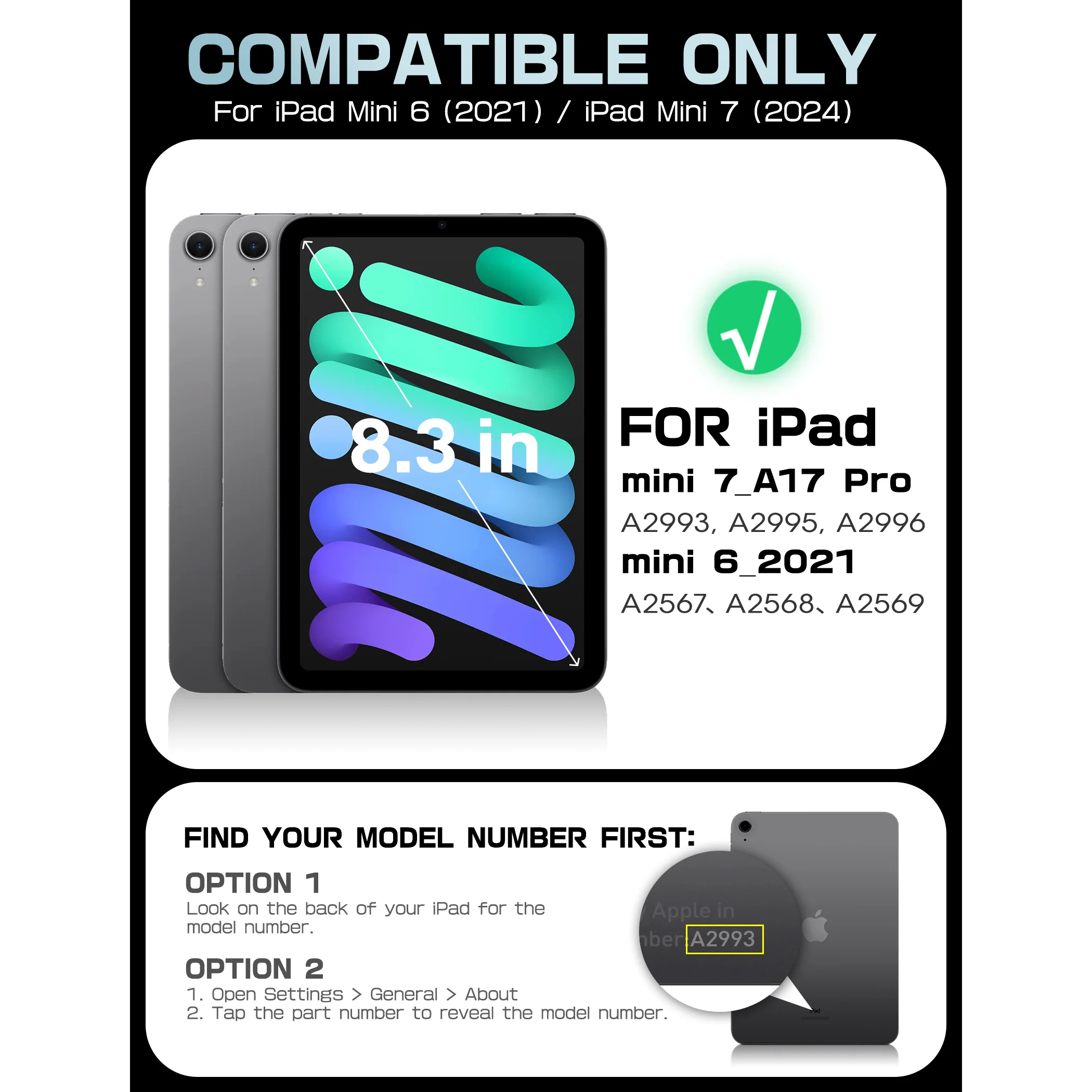 UB Prism Slim Clear iPad Case for iPad Mini 6/7 (8.3") - Blue - Image 9