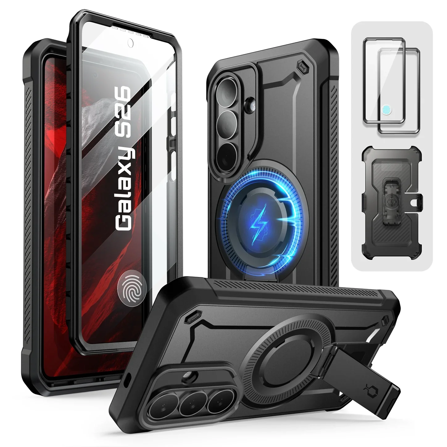 UB Pro Mag Series S26 MagSafe Phone Case with Aluminum Alloy Stand - Image 2
