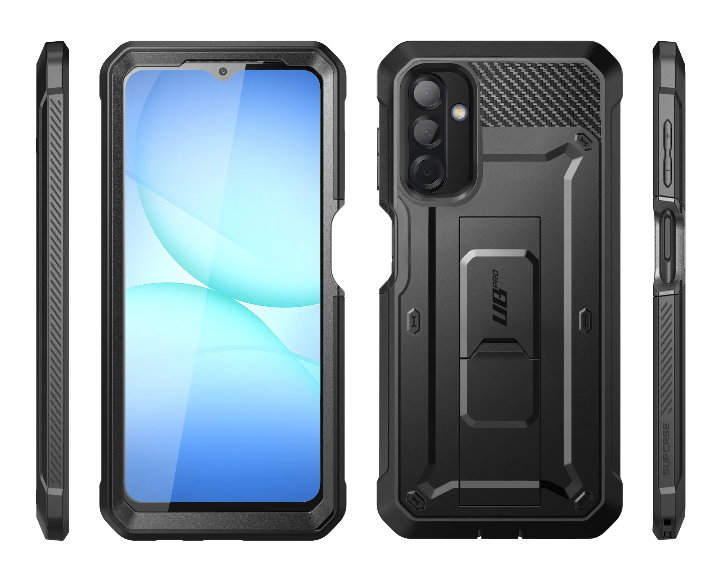 UB Pro Series Galaxy A17 5G Rugged Holster Case - Black - Image 3