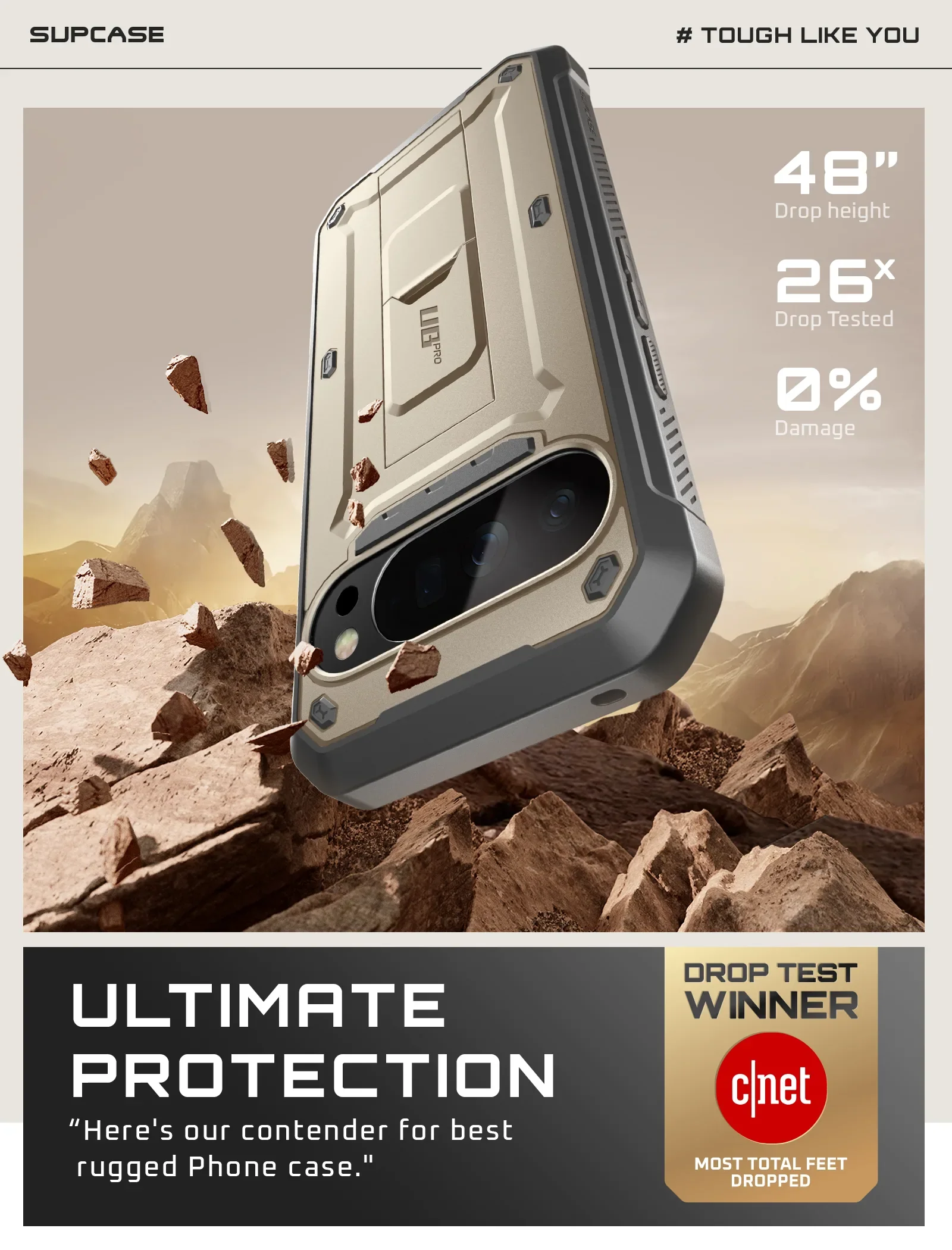 UB PRO Series Google Pixel 10 Pro XL Rugged Phone Case - Desert - Image 5