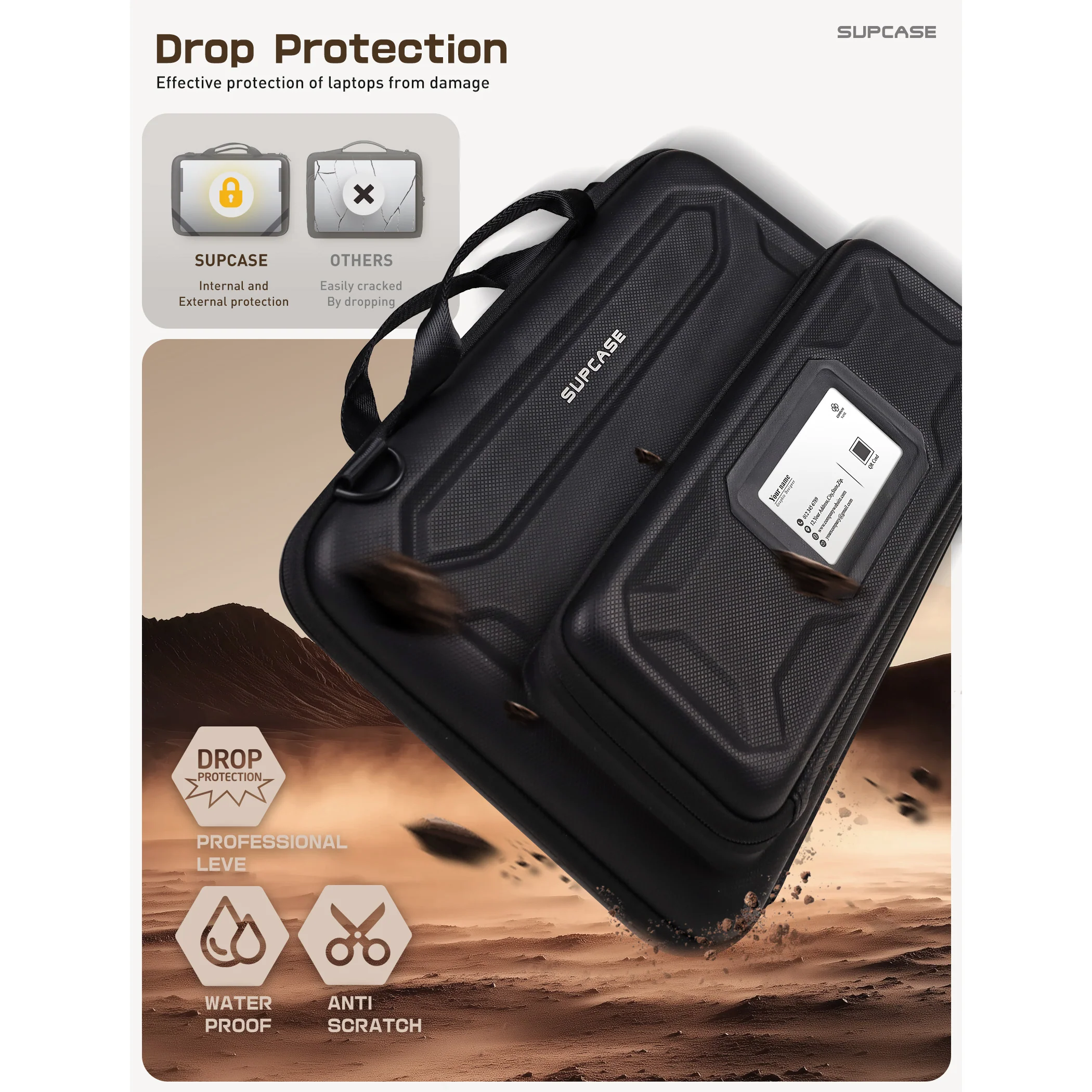 UB PRO 13-14 Inch Shockproof Chromebook Case with Built-in Stand - Image 4